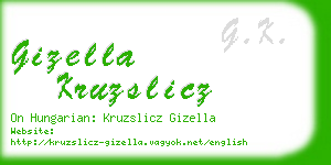 gizella kruzslicz business card